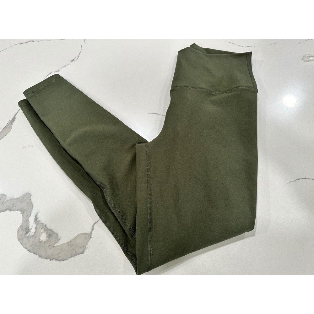 YPB sculptLUX High Rise Leggings Olive Green Womens‎ Size M Long Abercrombie